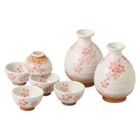 [Mino Ware] Heian Sakura Sake Work [Paste Box]