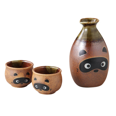[Mino Ware] Shigaraki Tanuki Sake Works [Ball Box]