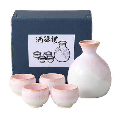 [Mino Ware] Sakura Nagashi Sake Works [Ball Box]