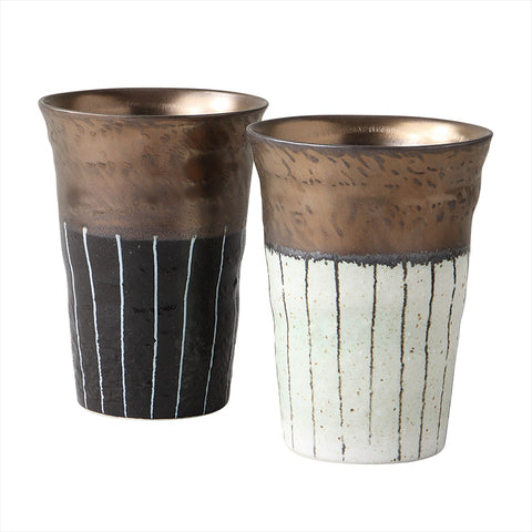 [Mino Ware] Kinya Tokusakusa 무료 컵 쌍 [Ball Box]