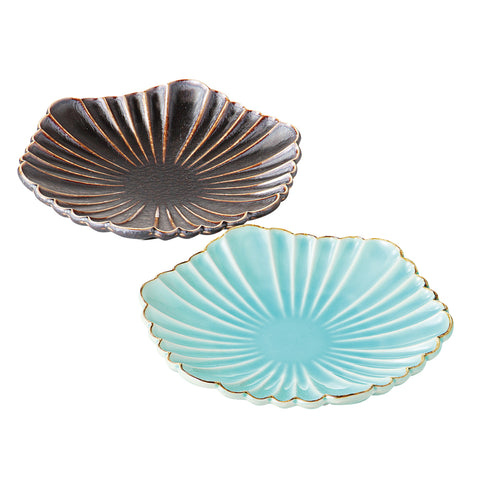 [Mino ware] Peacock plate [makeup box]