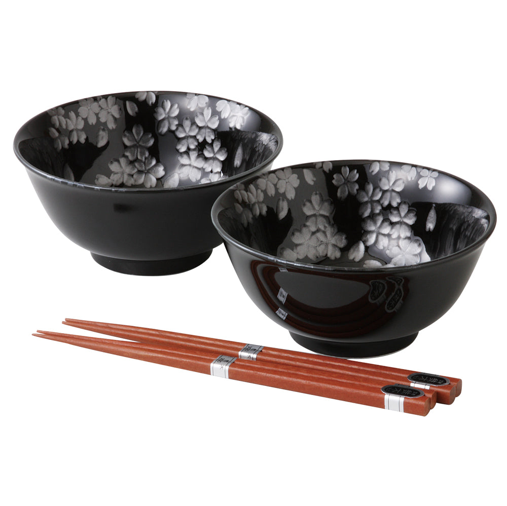 美濃焼]銀彩桜反5.0丼ペアー[化粧箱] – TaxFreeOnline.jp