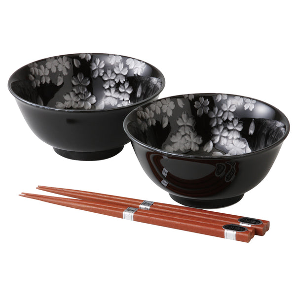 美濃焼]銀彩桜反5.0丼ペアー[化粧箱] – TaxFreeOnline.jp