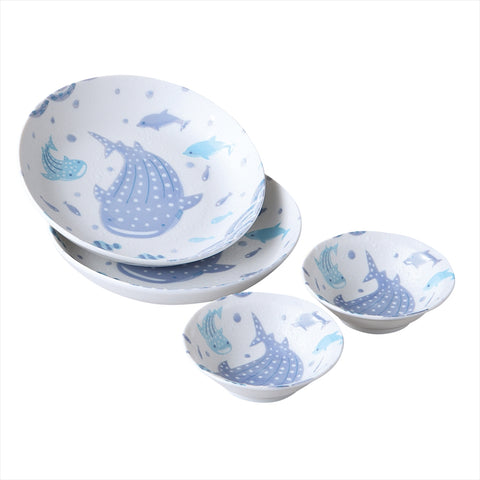[Mino Ware] 파도의 Jinbei 요리 [화장품 상자]