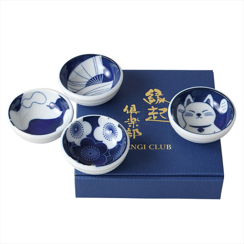 [Mino ware] Aizuki -led bean pot set [Cosmetic box]