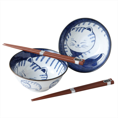[Mino Ware] Dami Cat 4.8 멀티 곤 보울 쌍 [Cosmetic Box]