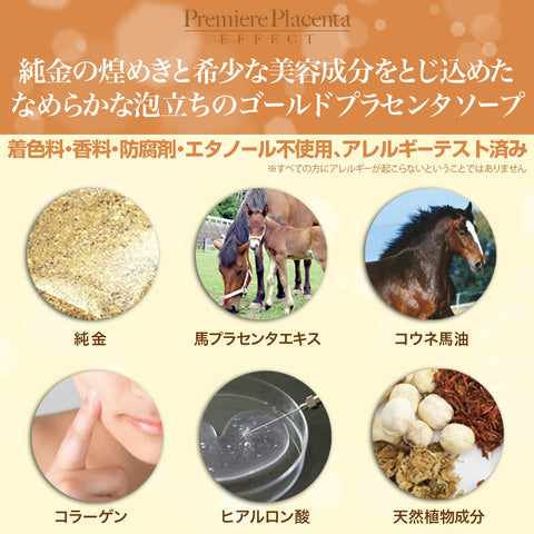 Horse Placenta Gold Soap Set of 2