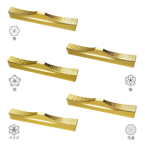 Cutlery Rest (Chrysanthemum, Plum Blossom, Cherry Blossom, Peony, Azalea) 5pcs Set Japanese Stainless Steel(gold plated)