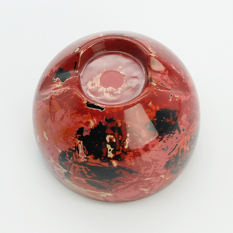No Spill Red Polished Sake Cup