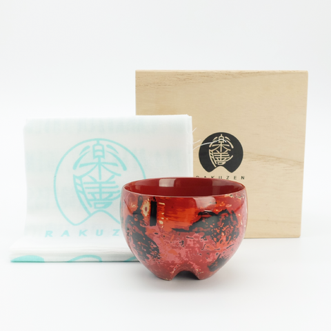 No Spill Red Polished Sake Cup