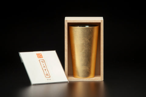 2 layer type Shi-Moa Straight Cup HAKUGOROMO  (with ECHIZEN-WASHI coaster 10pcs)