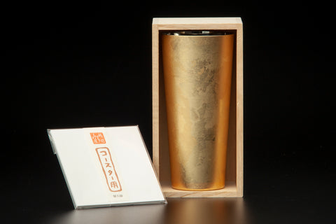 2 layer type Shi-Moa Pilsner Cup  HAKUGOROMO (with ECHIZEN-WASHI coaster 10pcs)