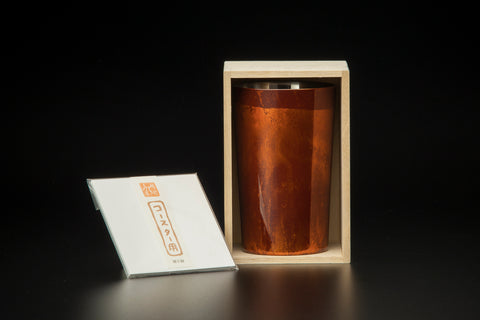 2 layer type Shi-Moa URUSHI-NAGASHI Highball Cup Red Byakudan
