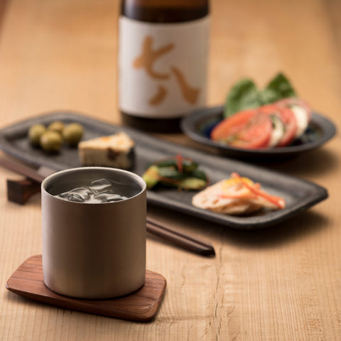 78mm 雙重結構不銹鋼平底杯【Premium】2個裝