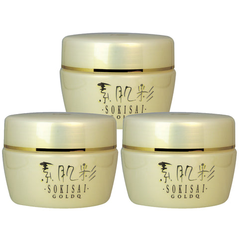 SOKISAI GOLD Q CREAM 150G all in one cream/ paraben-free and phenoxyethanol-free　3 box sets