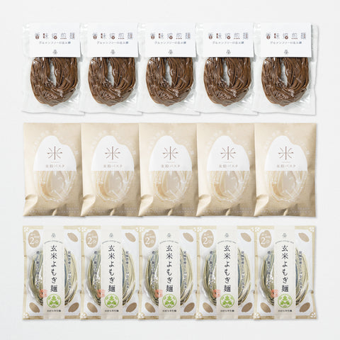 Gluten Free Rice Noodles 3 Types of Eating Comparison Combo 100g, 5 pack each (Pack of 15)