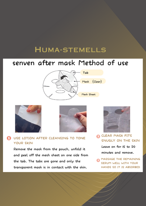 HUMA-STEMELLS　Seven-After Face Masks (4 Packs )
