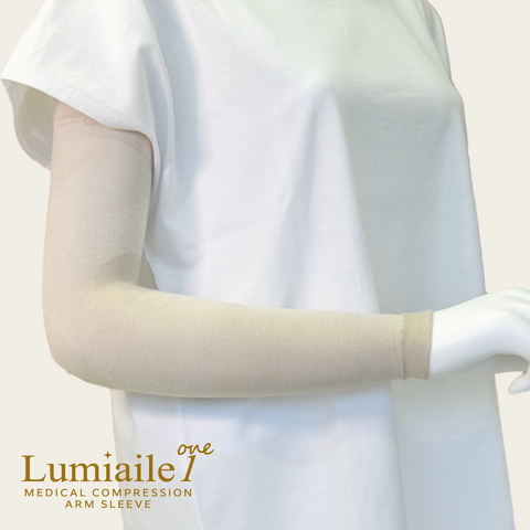 [일본에서 만든 온화한 압력 암 슬리브] lumiere 1 (2 개의 오트밀 세트)