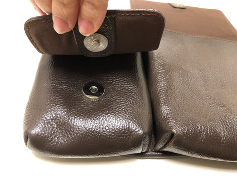 Cowhide Leather Body&Hipbag (Black)