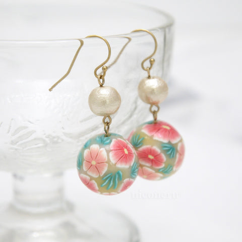 Colorful Flower Earrings Bouquet Handcrafted in Japan