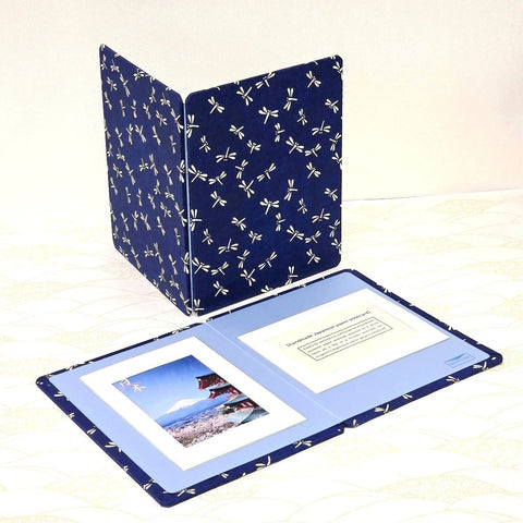 Good Fortune Dragonfly Greeting Card & Standing Double Photo Frame
