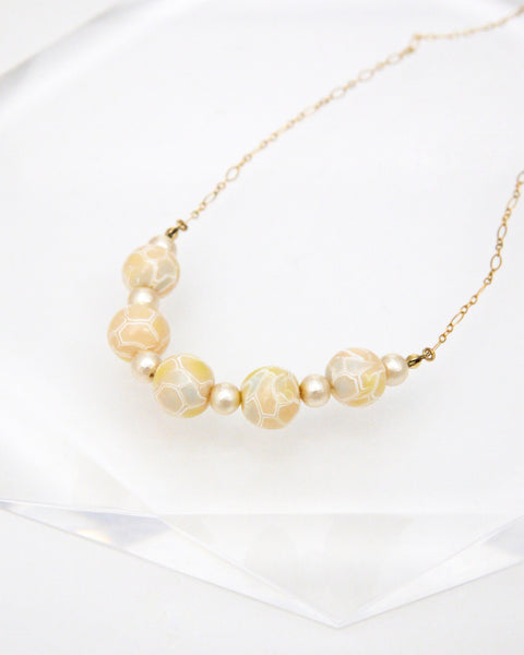Mosaic Pattern Necklace Handcrafted in Japan