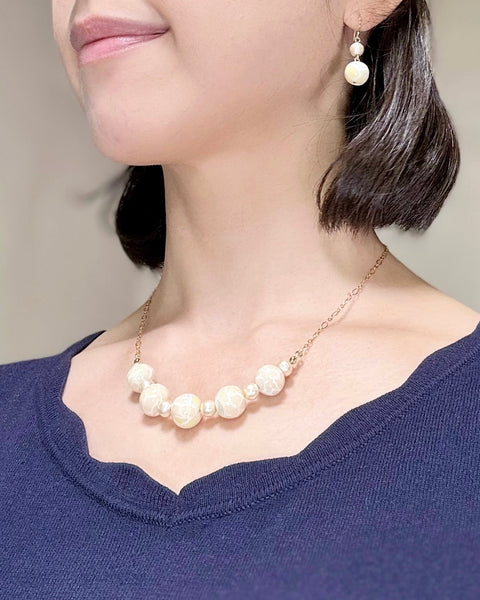 Mosaic Pattern Necklace Handcrafted in Japan