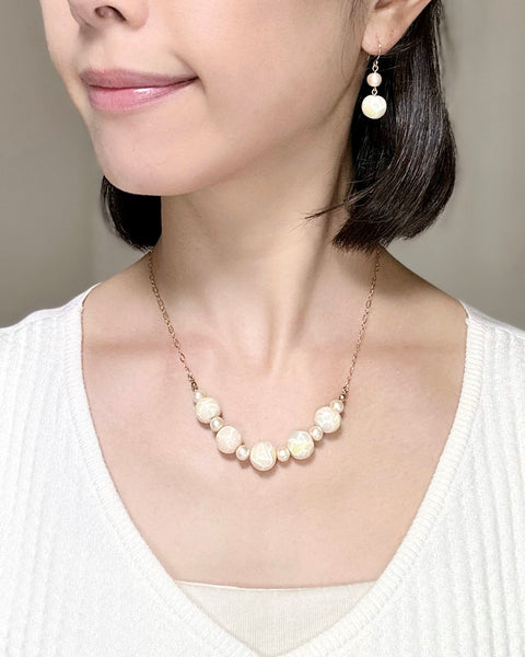 Mosaic Pattern Necklace Handcrafted in Japan