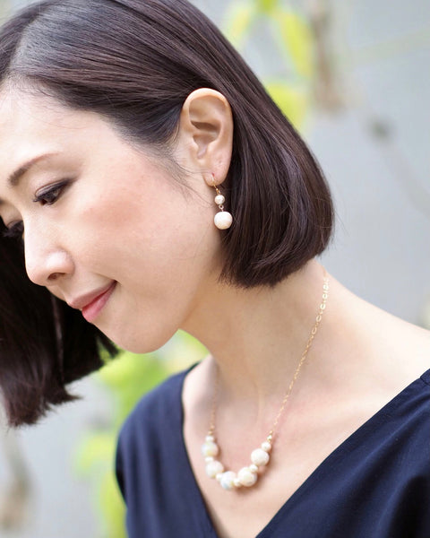 モザイク柄 ピアス Handcrafted in Japan