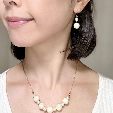 モザイク柄 ピアス Handcrafted in Japan