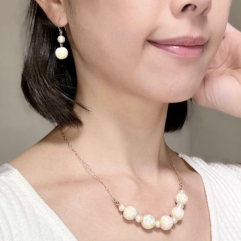 モザイク柄 ピアス Handcrafted in Japan