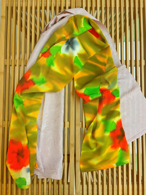 Made in Japan! Unique, Handmade Silk Scarf!