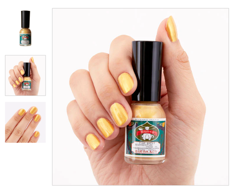 Made in Japan! one-of-a-kind, Handmade silk Hijab or Scarf and GOFUN Nail Set　※nail color 【N0079 黄金色（ogoniro）】