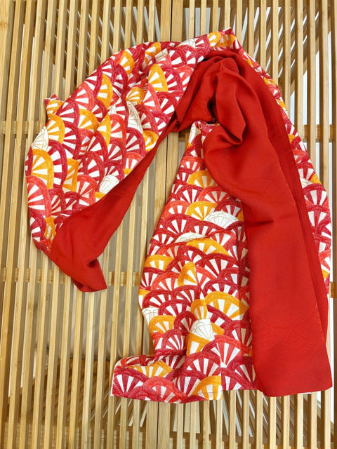 Made in Japan! one-of-a-kind, Handmade silk Hijab or Scarf and GOFUN Nail Set　※nail color 【N0079 黄金色（ogoniro）】