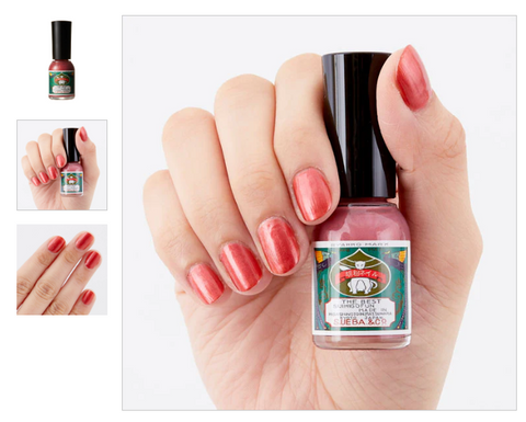 Made in Japan! one-of-a-kind, Handmade silk Hijab or Scarf and GOFUN Nail Set　※nail color 【N0081　緋銅色（hidoiro）】