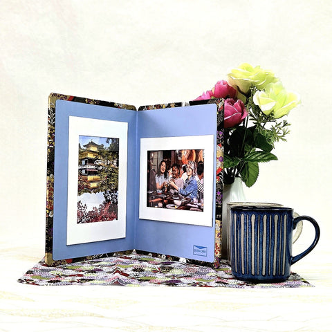 Lucky Crane Greeting Card & Standing Double Photo Frame
