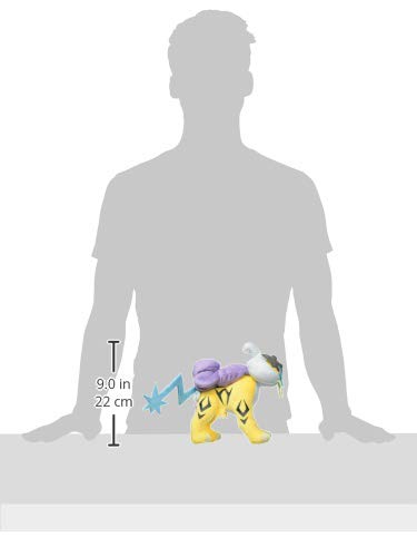 San-ei Trading Pokémon ALL STAR COLLECTION Raikou (S) W4.33 x D7.48 x H8.66 inches (11 x 19 x 22 cm) Plush Toy PP62