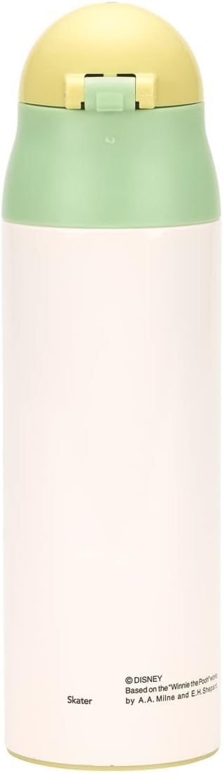 Skater SMIB5-A Stainless Steel Bottle for Milk Preparation, Convenient Water Bottle, 16.9 fl oz (500 ml), Lightweight Type, Easy to Carry, Disney Pooh, Picnic