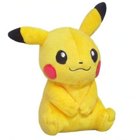 Sanei Boeki PP165 Pokémon All Star Collection Plush Toy, Pikachu (Female Form), Size S, W 6.7 x D 4.7 x H 7.5 in (17 × 12 × 19 cm)
