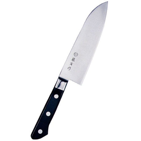 藤寅作 三徳 170mm 日本製 コバルト合金鋼 両刃 肉・魚・野菜と幅広く使える万能包丁 DPコバルト合金鋼割込 口金付 FU-503