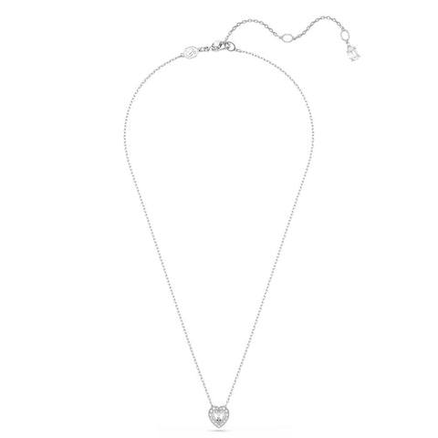 【公式】【スワロフスキー】 Ariana Grande x シルバーネックレス ハート ミックスカット ホワイトクリスタル パール 短め 45 cm