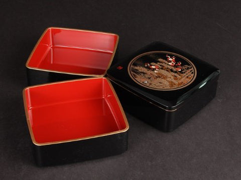 まえじゅう漆器 松竹梅 6.0 都三段重(B) 7R-615