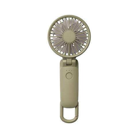 RHYTHM 9ZF040RH05 Handy Fan, 2025 Large Airflow, Silent, 3-Way (Handheld, Neck or Tabletop), 5 Levels of Air Flow, Type-C Compatible, Carabiner & Strap, Small, Portable Fan, Silky Wind Mobile 3.2,