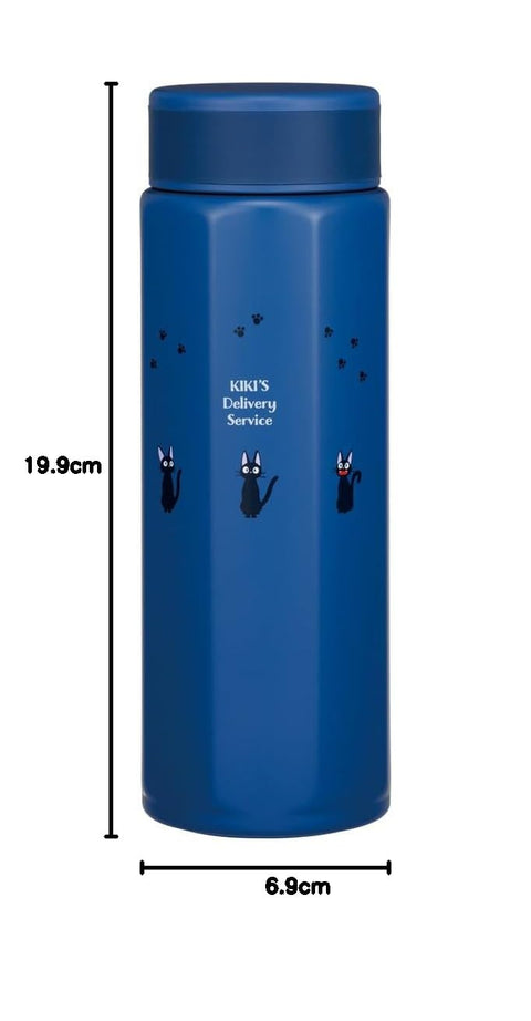 스케이터 (Skater) 스테인리스 스틸 머그 보틀, 500ml, 잡기 편한, 팔각형, 키키의 배송 서비스, Gigi 스튜디오 지브리 단열 물병, STO5-A
