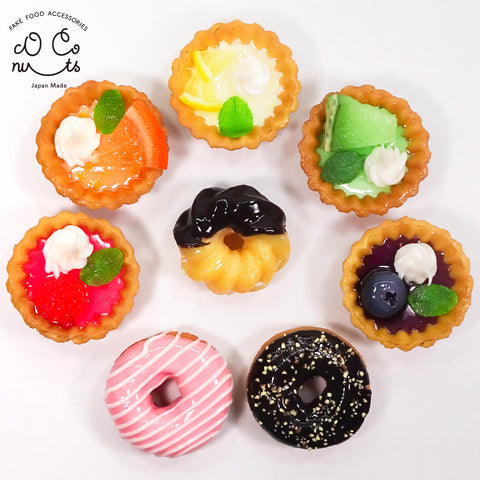 Fruits tart & Donut set (fake food)
