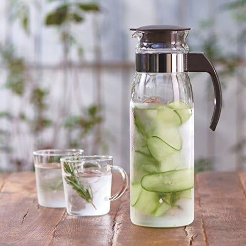 HARIO(ハリオ) 冷蔵庫 ポット スリム N チャコールグレー 1400ml 日本製 プレゼント ギフト 贈り物 RPLN-14-CGR