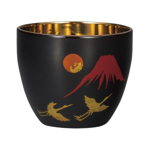Maeju Lacquerware 8K-504 Double Layered Gui Kumi Hand-Painted Fuji Crane
