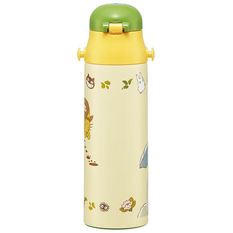 Skater SDC6N-A Children's Stainless Steel Water Bottle, Direct Drinking, 20.9 fl oz (580 ml), My Neighbor Totoro, Cat Bass, Sanrio, Children's Friendly, Lightweight, Cold Insulated, Sports Bottle,