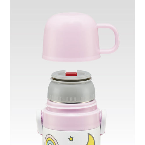 스케이터 (스케이터), 어린이용 스테인리스 스틸 물병, 양방향 빨대 음료수, 410ml, 컵 드링크, 350ml, 시나푸슈, 아동용, 경량 타입, 남아용, 여아용, 단열, 소용량, 물병, 물병, 물병, 물병, 물병 SKCP3-A