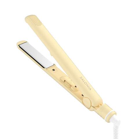 [2025 Spring/Summer Limited Edition] SALONIA SALONIA Straightener/Hair Iron, 24mm, International Compatible, SAL24004MY, Mellow Cream Yellow
